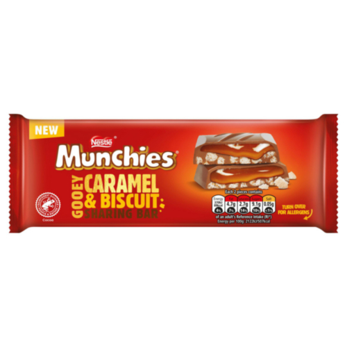 Munchies Caramel Biscuit Chocolate Block Bar - Block Chocolate 
